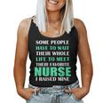 Damen Nurse I Raised Mine Mama Papa Eltern- Mit-Ausschnitt Tank Top Frauen