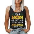 Dear Mom Great Job We're Awesome Thank Mother's Day Floral Women Tank Top
