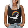 Dinosaur Rainbow T-Rex Dino Women Tank Top