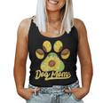 Dog Mom Paw Sunflower Pattern Women Tank Top