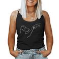 Dog And People Punch Hand Dog Man Friendship Bump Dog's Paw Women Tank Top