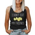 I Don't Eat My Friends Vegan Vegetarian Animal Lover Women Tank Top