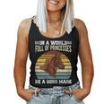 Dy Retro Be A Boss Mare Equestrian Horse Girl Sayings Women Tank Top