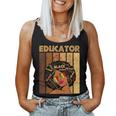 Educator Afro African American Black History Month Women Tank Top