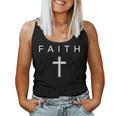 Faith Cross Minimalist Christian Faith Cross Women Tank Top