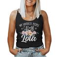 My Favorite People Call Me Lola Floral Birthday Lola Women Tank Top