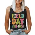 Field Day Fun Day Last Day Of School Groovy Teacher Student Women Tank Top