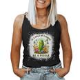 In A Field Of Flowers Be A Pickle Butterfly Flora Bleached Women Tank Top