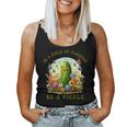 In A Field Of Flowers Be A Pickle Butterfly Floral Women Tank Top