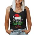 Forced Family Fun Sarcastic Christmas Pajama Family Women Tank Top