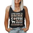 Cockapoo Drink Coffee Hand With Dog Mom Women Tank Top