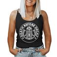 Death Before Decaf Cozy Coffee Lover Skeleton Women Tank Top