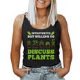 Introverted But Willing To Discuss Plants Plant Women Tank Top