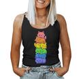 Lgbt Cat Stack Rainbow Gay Pride Anime For Cat Lover Women Tank Top