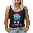 Mamacorn Unicorn Messy Bun Mom Mother's Day Girl Women Women Tank Top