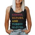 Retro Coffee Scrubs Rubber Gloves Nurse Doctor Medical Women Tank Top