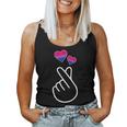 Gay Pride Month Bisexual Lgbtq Korean Finger Heart Love Kpop Women Tank Top