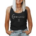 Gemini Sign Trendy Minimalist Zodiac Womens Women Tank Top