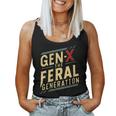 Gen X The Feral Generation Gen X Humor Saying Women Tank Top