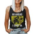 Girls Softball Catcher Go Ahead I Dare Ya Player Women Tank Top