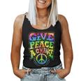 Give Peace A Chance Rainbow Tie Dye Hippie Hippy Women Tank Top