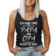 Granddaughter Grandma Weltbester Ich Habe Zwei Titel Papa Und Opa Tank Top Frauen