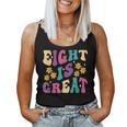 Groovy Eight Is Great 8Th Awesome Birthday Party Girl Boy Women Tank Top