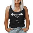 Gym Fitness Stickman Weight Lifting Squat Women Women Tank Top