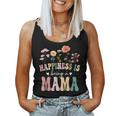 Happiness Is Being A Mama Floral Mama Mother's Day Women Tank Top