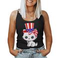 Happy July 4Th Usa Flag Cat Dad-Dy Mom-My Boy Girl Women Tank Top