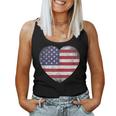 Heart Love 4Th Of July American Flag Usa America Mom Women Women Tank Top