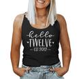 Hello Twelve Est 2012 12-Year-Old 12Th Birthday Girl Women Tank Top