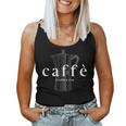 Italian Café Il Caffè È Vita Coffee Is Life Barista Latte 2 Women Tank Top
