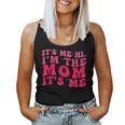 It's Me Hi I'm The Mom It's Me Pink Groovy Style Mom Women Tank Top