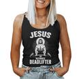 Jesus The Ultimate Deadlifter Christian Weightlifting Women Tank Top