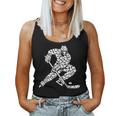 Jugador De Hockey Sobre Hielo Con Corazones Hockey Hombres Es Niños Camiseta sin mangas para mujer