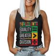 Junenth Equality Is Greater Than Division Afro Women Women Tank Top