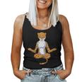 Jungle Yoga Zen Large Cat Cheetah Meditate Yogi Namaste Women Tank Top