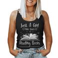 Just A Girl Who Loves Books Amantes De Libros Divertidos Camiseta sin mangas para mujer