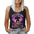 Just A Girl Who Loves Gorillas Great Retro Vintage Gorilla Women Tank Top