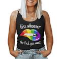 Kiss Whoever The F You Want I Lgbt Rainbow I Gay Pride Women Tank Top
