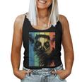 Lemur Porträtintage Stil Mama Papa Tank Top Frauen