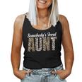 Leopard Auntie Aunt Baby Announcement Women Tank Top