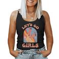 Let's Go Girls Vintage Western Country Cowgirl Boot Southern Women Tank Top