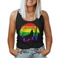 Lgbt Gay Pride Rainbow Flag Music Turntable Wolf Women Tank Top