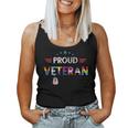 Lgbt Proud Veteran Rainbow Gay Pride Trans Flag Us Military Women Tank Top