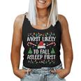 Most Likely To Fall Asleep First Xmas Family Women Tank Top