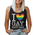 I Love Gay Butt Sex A Dirty Adult Homosexual A Rainbow Heart Women Tank Top