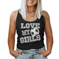 I Love My Girls Dad & Mom Soccer Cool Soccer Mom Women Tank Top