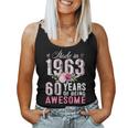 Made In 1963 Floral 60 Year Old Vintage 60Th Birthday Party Women Tank Top